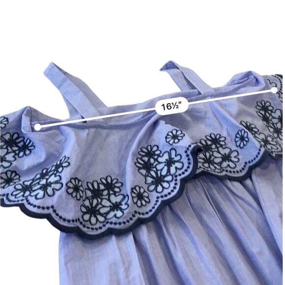 KATE SPADE Broome Street Daisy Embroidered Patio Dress
Blue Ruffled Dress - Picture 9 of 11